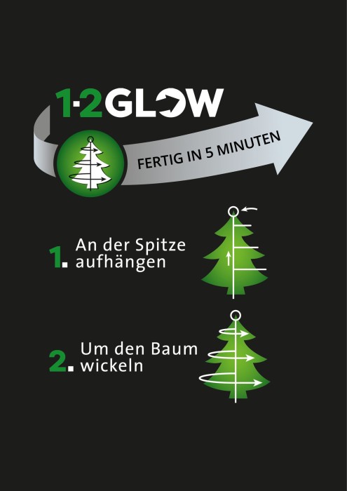 CASAYA LED 1-2-glow, 1.5m, 400L, warmweiß, 955156